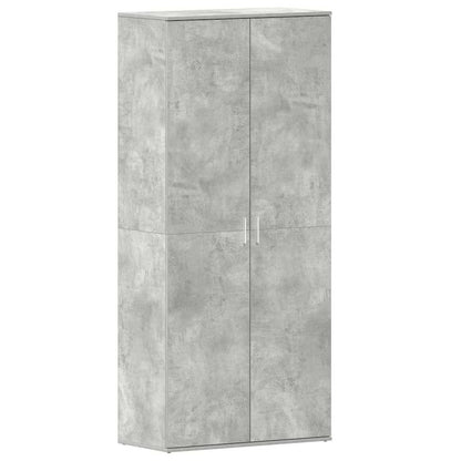 Schuhschrank mit Tür Grau 80 x 39 x 180 cm Holzwerkstoff