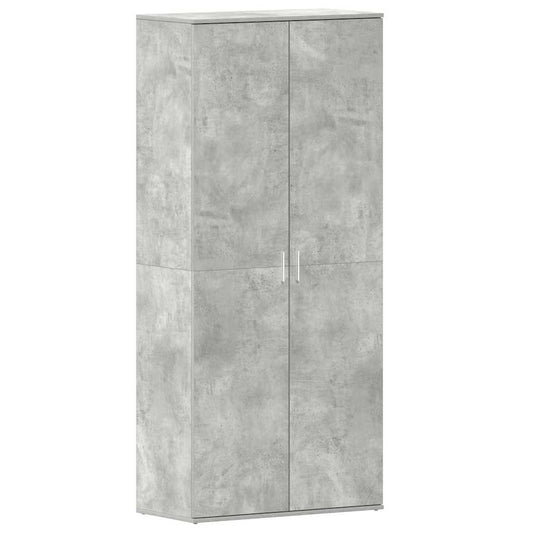 Schuhschrank mit Tür Grau 80 x 39 x 180 cm Holzwerkstoff