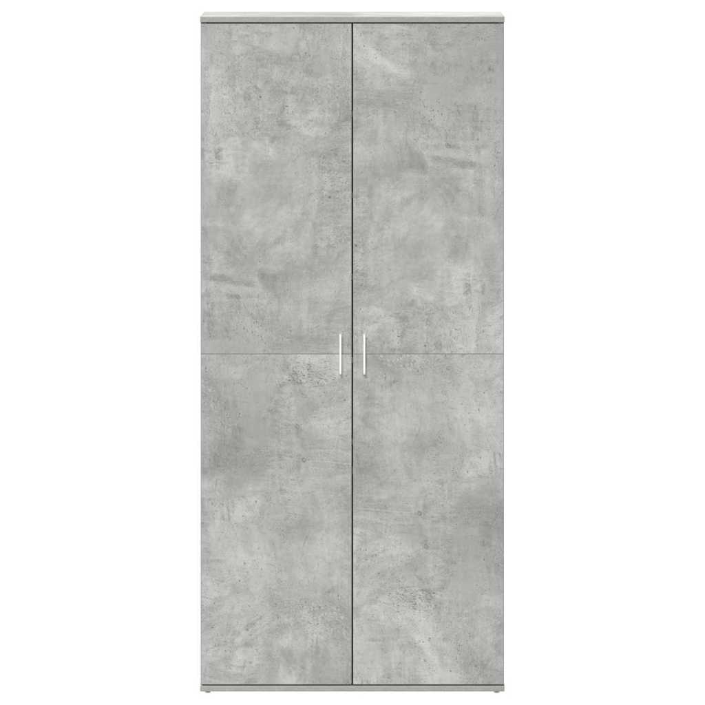 Schuhschrank mit Tür Grau 80 x 39 x 180 cm Holzwerkstoff