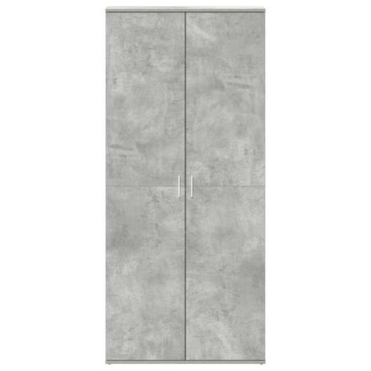 Schuhschrank mit Tür Grau 80 x 39 x 180 cm Holzwerkstoff