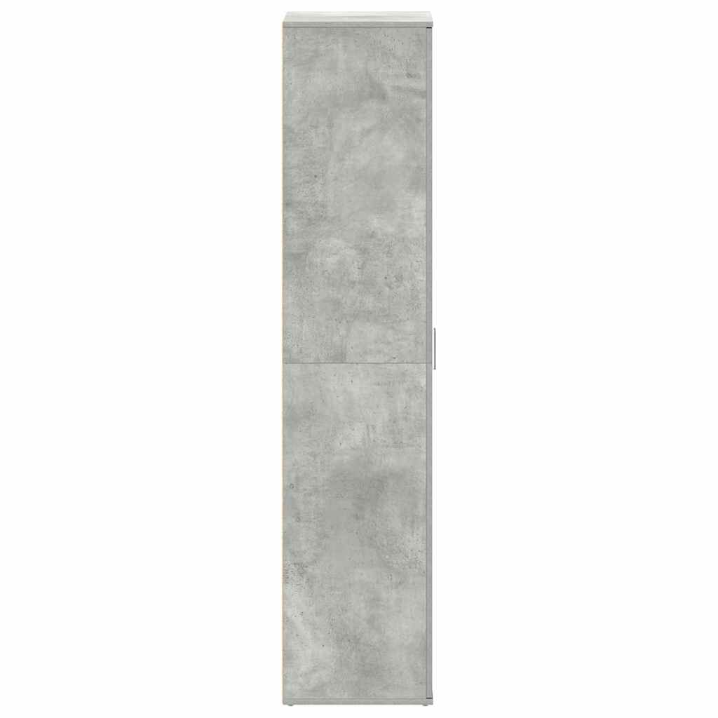Schuhschrank mit Tür Grau 80 x 39 x 180 cm Holzwerkstoff