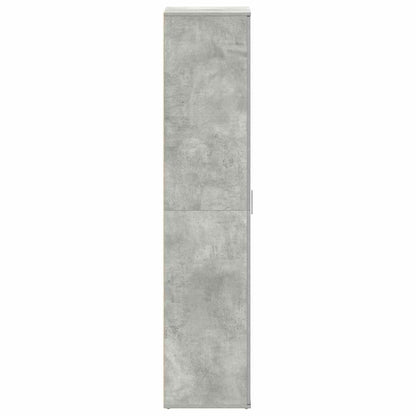 Schuhschrank mit Tür Grau 80 x 39 x 180 cm Holzwerkstoff