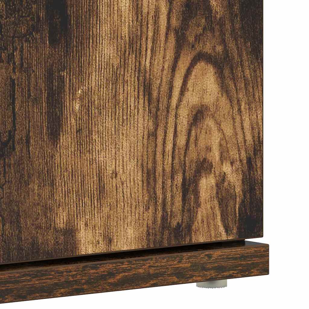 Schuhschrank mit Tür Braun 80 x 39 x 180 cm Holzwerkstoff