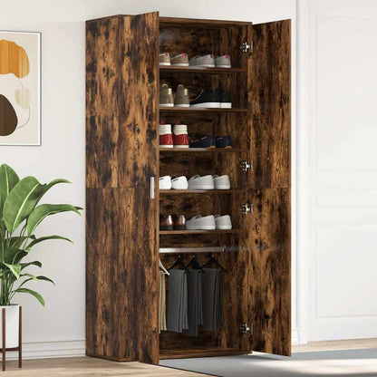 Schuhschrank mit Tür Braun 80 x 39 x 180 cm Holzwerkstoff