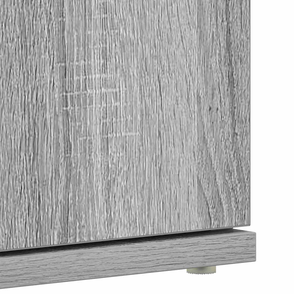 Schuhschrank mit Tür Grau 80 x 39 x 180 cm Holzwerkstoff