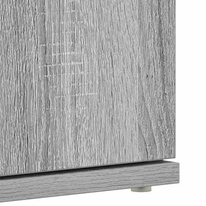 Schuhschrank mit Tür Grau 80 x 39 x 180 cm Holzwerkstoff