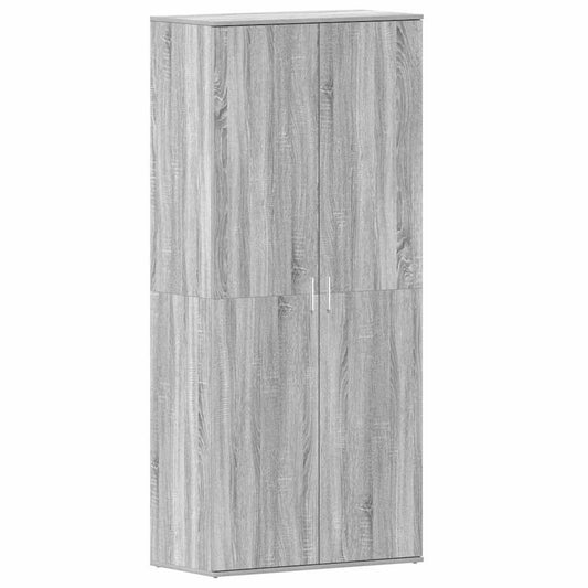 Schuhschrank mit Tür Grau 80 x 39 x 180 cm Holzwerkstoff