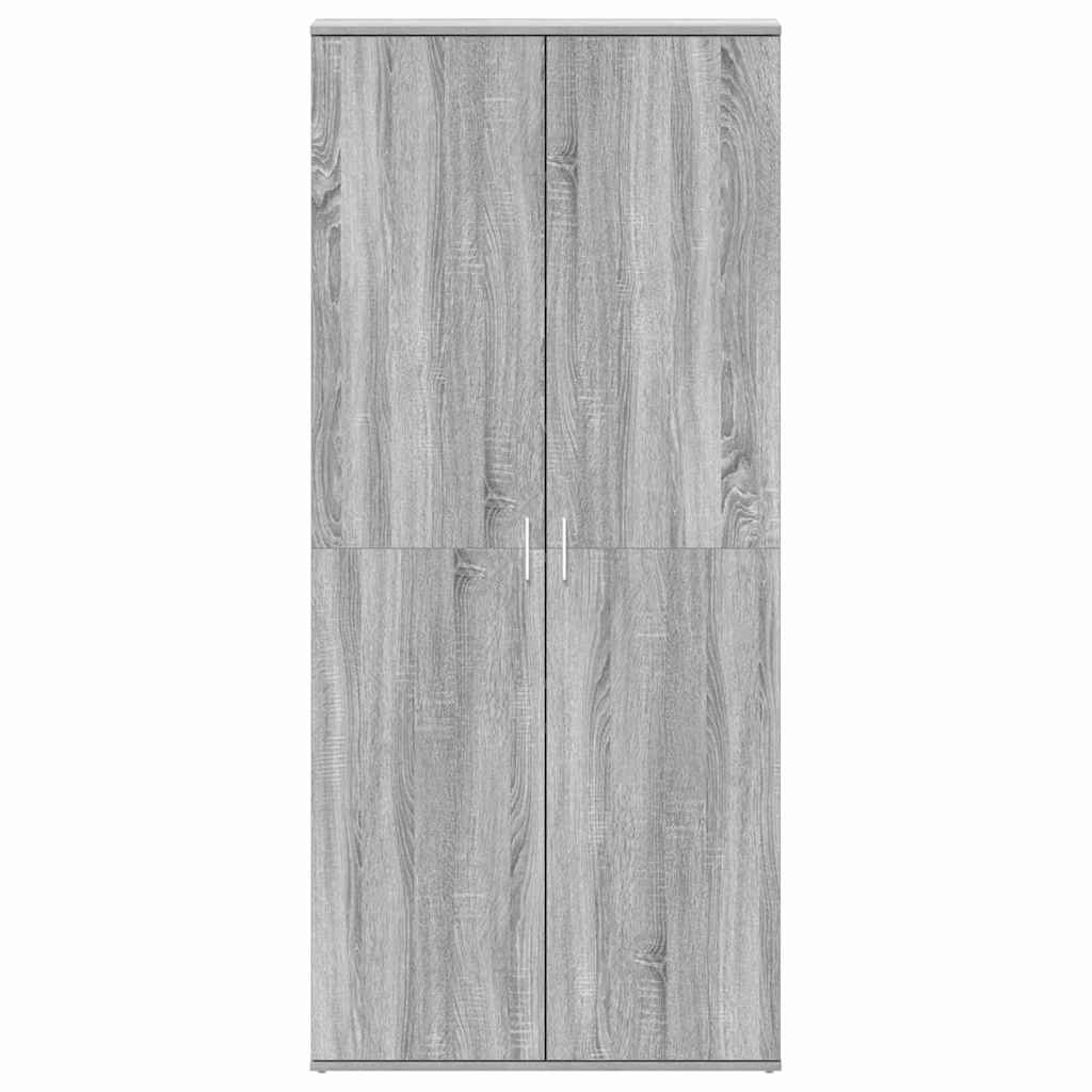 Schuhschrank mit Tür Grau 80 x 39 x 180 cm Holzwerkstoff