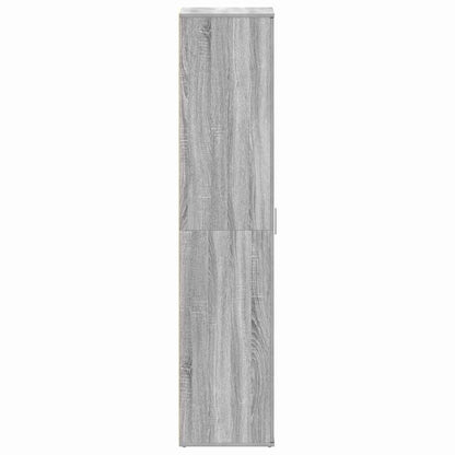 Schuhschrank mit Tür Grau 80 x 39 x 180 cm Holzwerkstoff