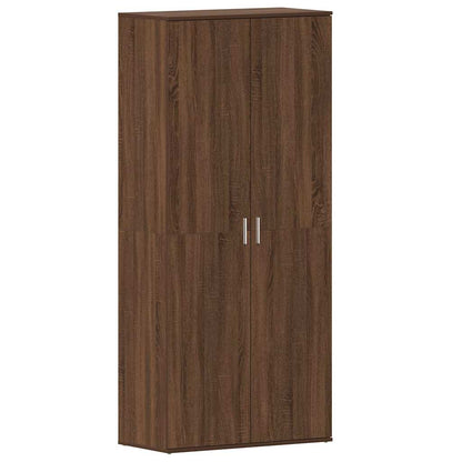 Schuhschrank mit Tür Braun 80 x 39 x 180 cm Holzwerkstoff