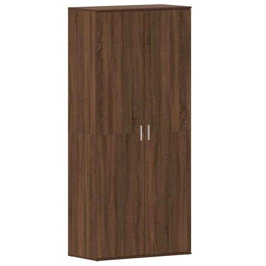 Schuhschrank mit Tür Braun 80 x 39 x 180 cm Holzwerkstoff