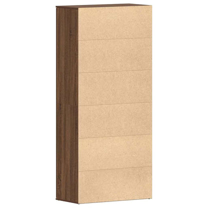Schuhschrank mit Tür Braun 80 x 39 x 180 cm Holzwerkstoff