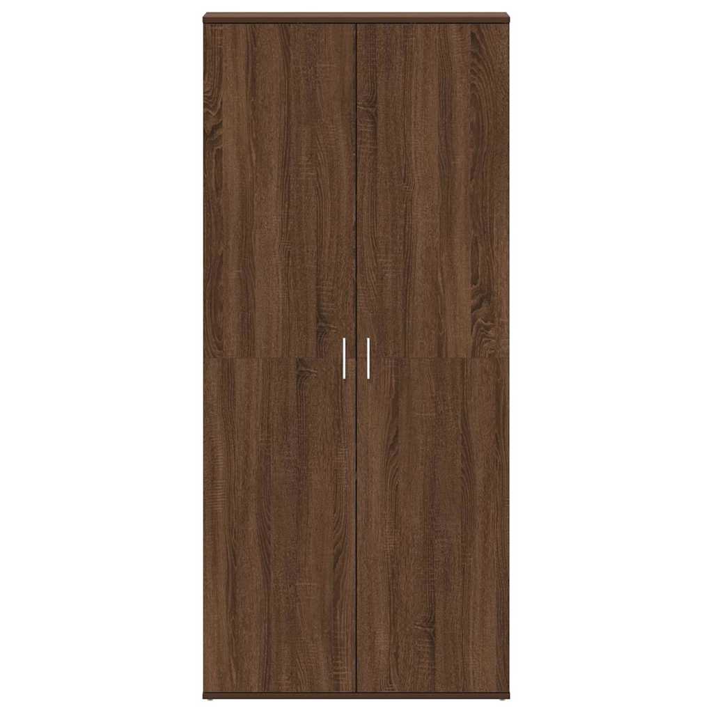 Schuhschrank mit Tür Braun 80 x 39 x 180 cm Holzwerkstoff