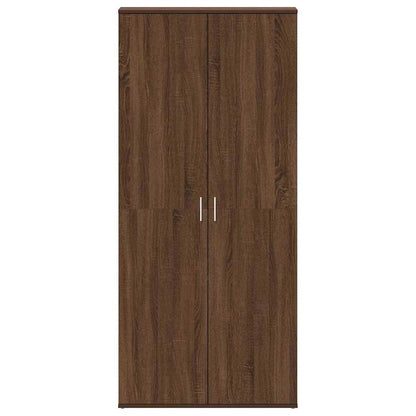 Schuhschrank mit Tür Braun 80 x 39 x 180 cm Holzwerkstoff