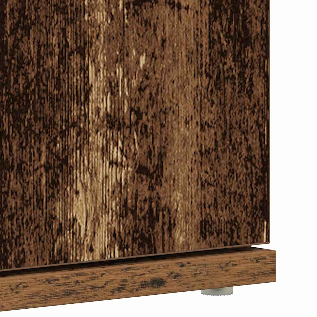 Schuhschrank mit Tür Braun 80 x 39 x 180 cm Holzwerkstoff