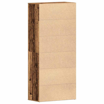 Schuhschrank mit Tür Braun 80 x 39 x 180 cm Holzwerkstoff