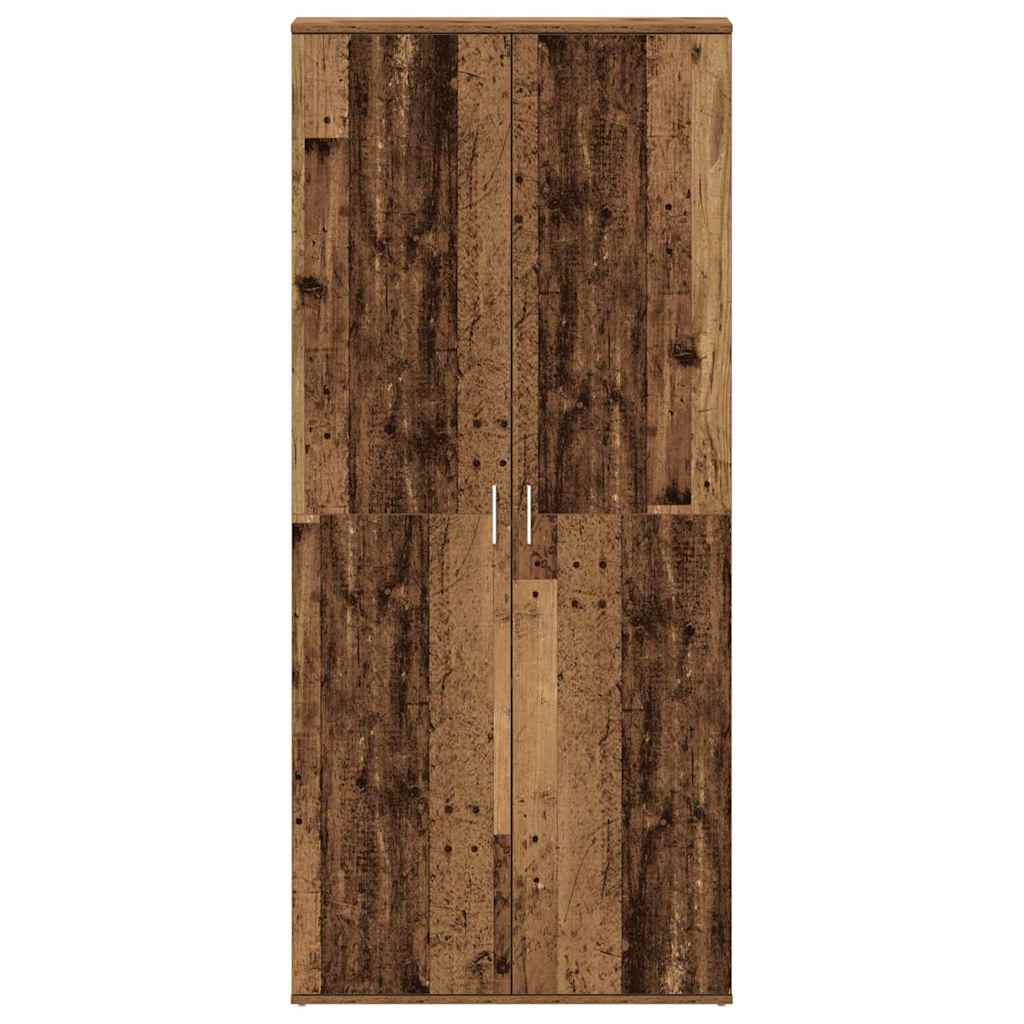 Schuhschrank mit Tür Braun 80 x 39 x 180 cm Holzwerkstoff