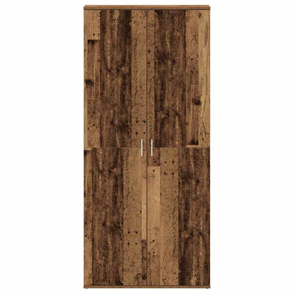 Schuhschrank mit Tür Braun 80 x 39 x 180 cm Holzwerkstoff