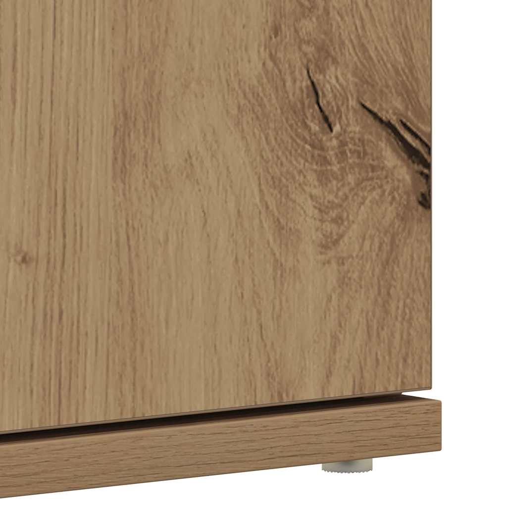 Schuhschrank mit Tür Braun 80 x 39 x 180 cm Holzwerkstoff