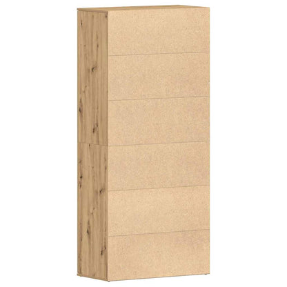 Schuhschrank mit Tür Braun 80 x 39 x 180 cm Holzwerkstoff