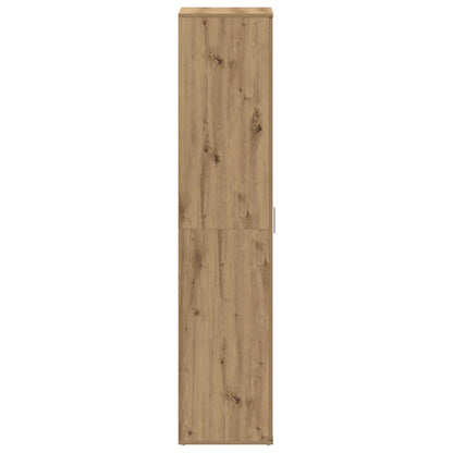 Schuhschrank mit Tür Braun 80 x 39 x 180 cm Holzwerkstoff