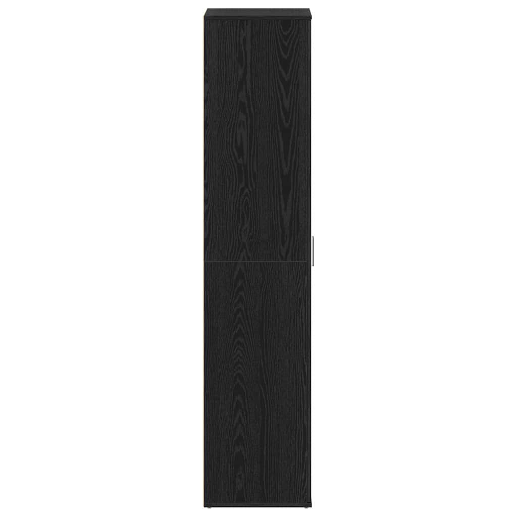 Schuhschrank mit Tür Schwarz 80 x 39 x 180 cm Holzwerkstoff