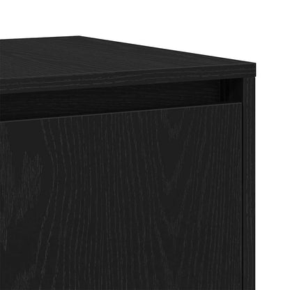 Sideboard Schwarz Eichen-Optik 120 x 41 x 75 cm Holzwerkstoff