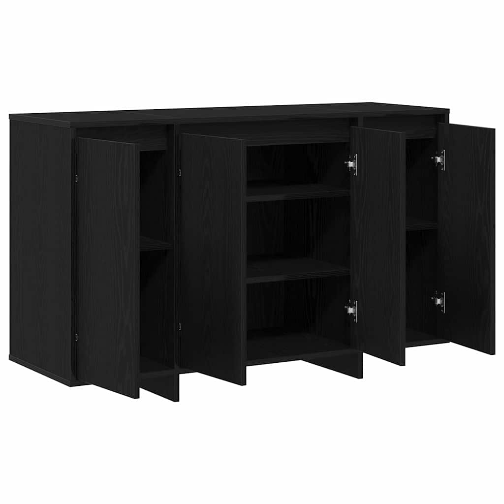 Sideboard Schwarz Eichen-Optik 120 x 41 x 75 cm Holzwerkstoff