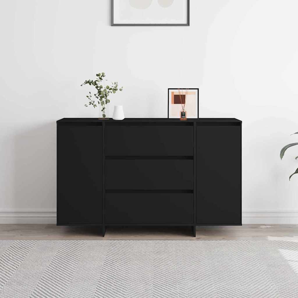 Sideboard mit Schubladen Schwarz 120 x 41 x 75 cm Holzwerkstoff
