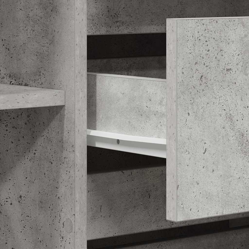 Sideboard Betongrau 120 x 41 x 75 cm Holzwerkstoff