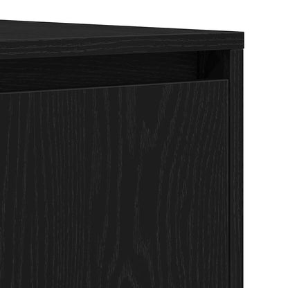 Sideboard Schwarz Eichen-Optik 120 x 41 x 75 cm Holzwerkstoff