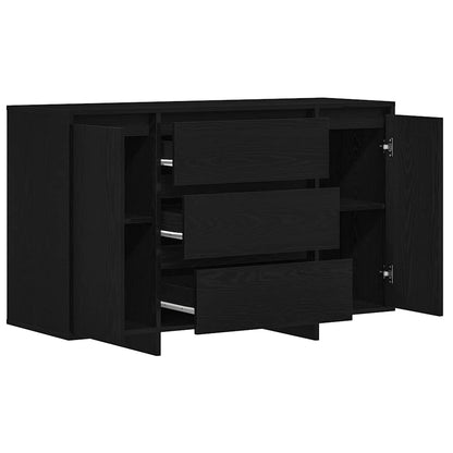 Sideboard Schwarz Eichen-Optik 120 x 41 x 75 cm Holzwerkstoff