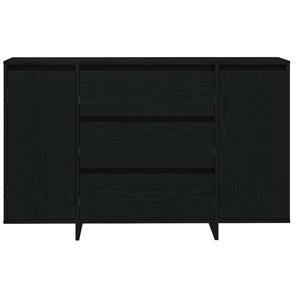 Sideboard Schwarz Eichen-Optik 120 x 41 x 75 cm Holzwerkstoff