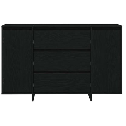 Sideboard Schwarz Eichen-Optik 120 x 41 x 75 cm Holzwerkstoff