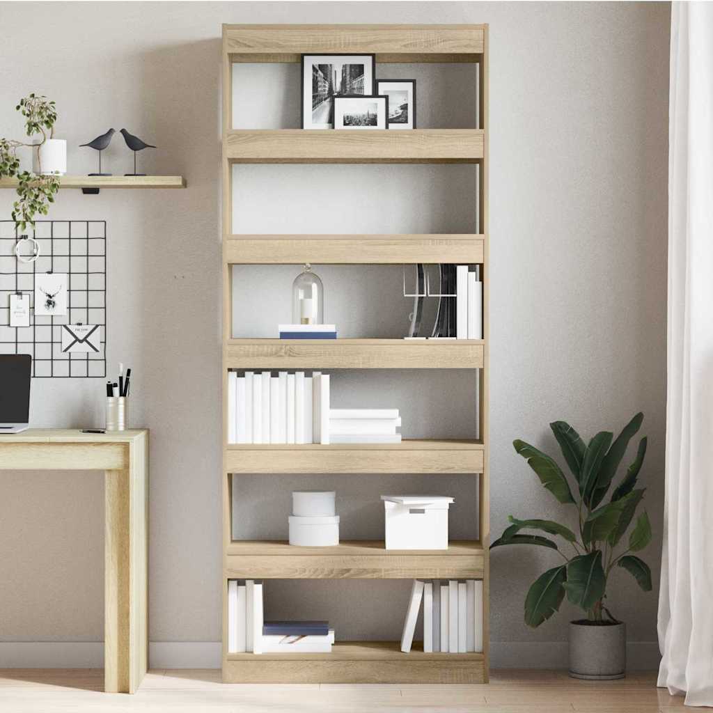 Bücherregal Sonoma-Eiche 80 x 30 x 198 cm Holzwerkstoff