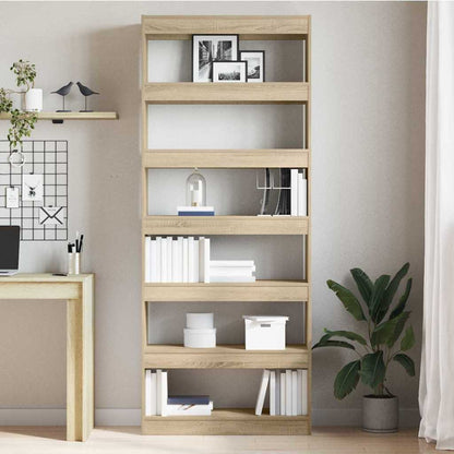 Bücherregal Sonoma-Eiche 80 x 30 x 198 cm Holzwerkstoff