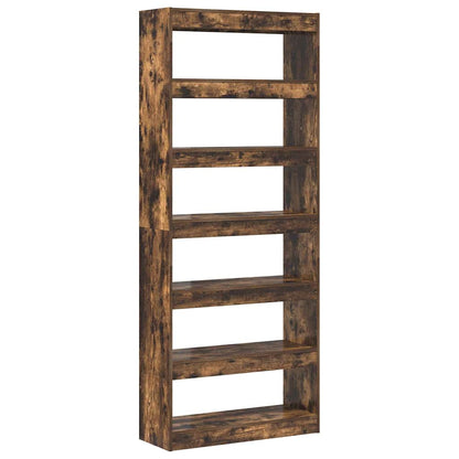Bücherregal Räuchereiche 80 x 30 x 198 cm Holzwerkstoff