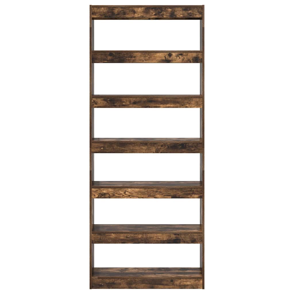 Bücherregal Räuchereiche 80 x 30 x 198 cm Holzwerkstoff