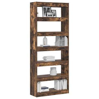 Bücherregal Räuchereiche 80 x 30 x 198 cm Holzwerkstoff