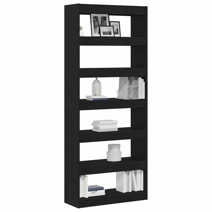 Bücherregal Schwarz Eichen-Optik 80 x 30 x 198 cm Holzwerkstoff