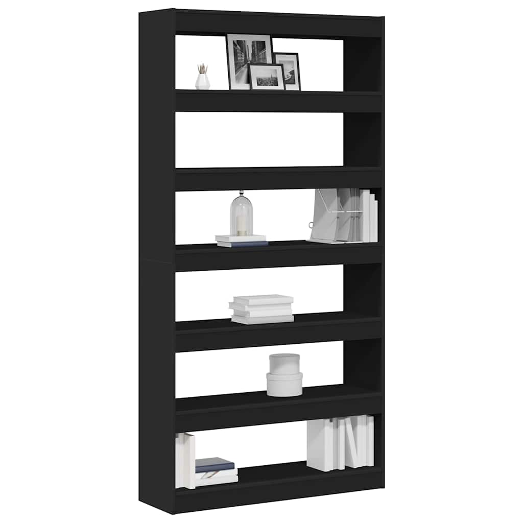 Bücherregal Schwarz Holzwerkstoff