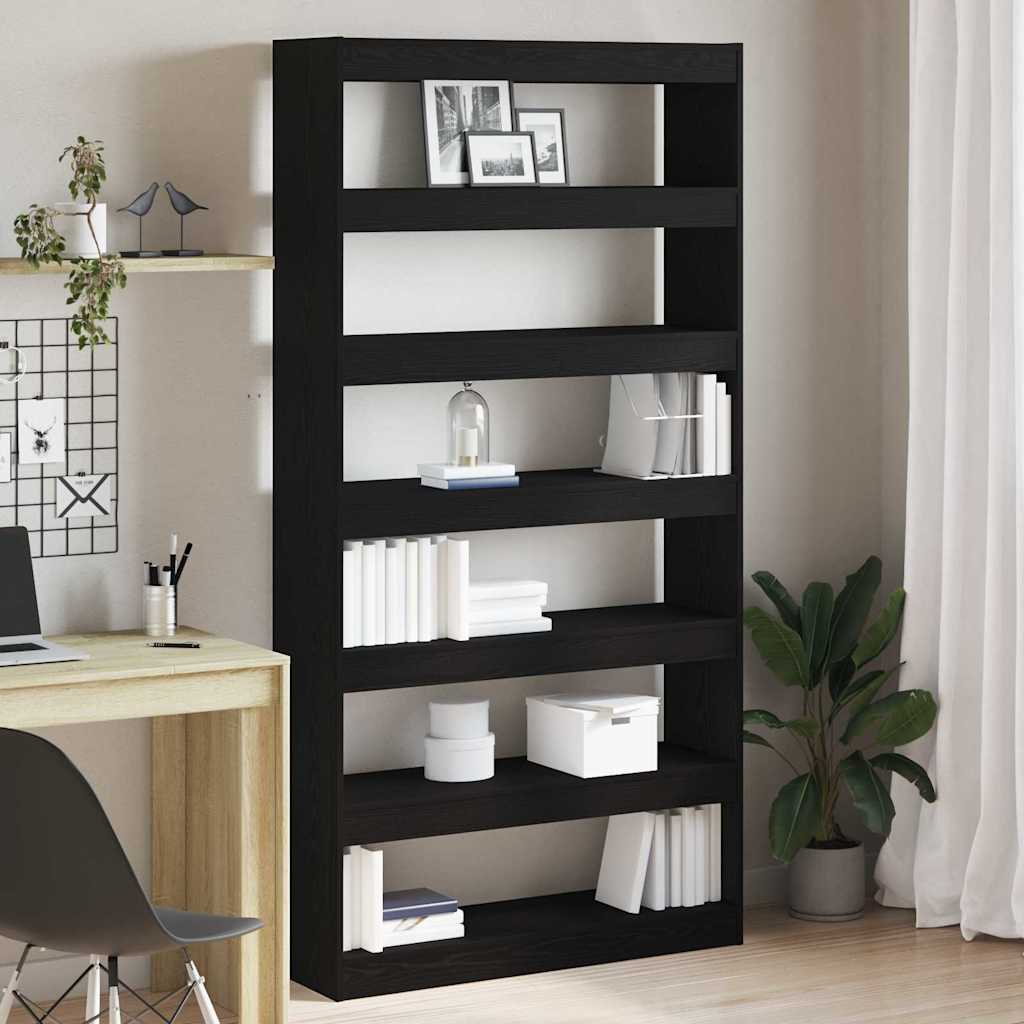 Bücherregal Schwarz Holzwerkstoff