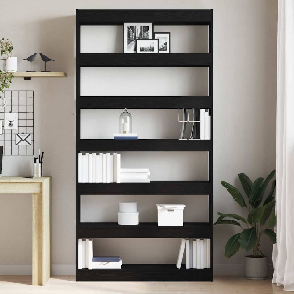 Bücherregal Schwarz Holzwerkstoff