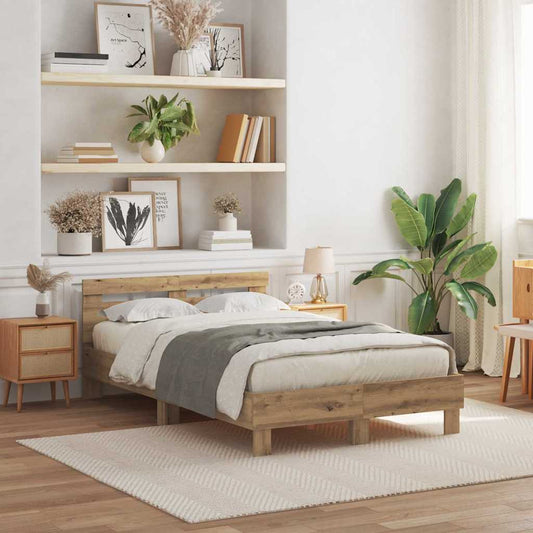 Bettgestell Artisan-Eiche 120 x 200 cm Holzwerkstoff