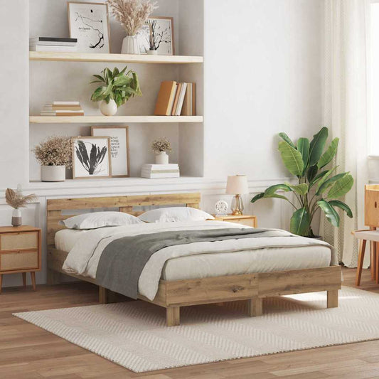 Bettgestell Artisan-Eiche 140 x 190 cm Holzwerkstoff