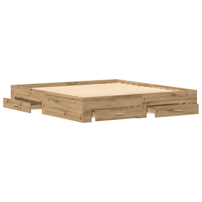 Bettrahmen Artisan-Eiche 180 x 200 cm Holzwerkstoff