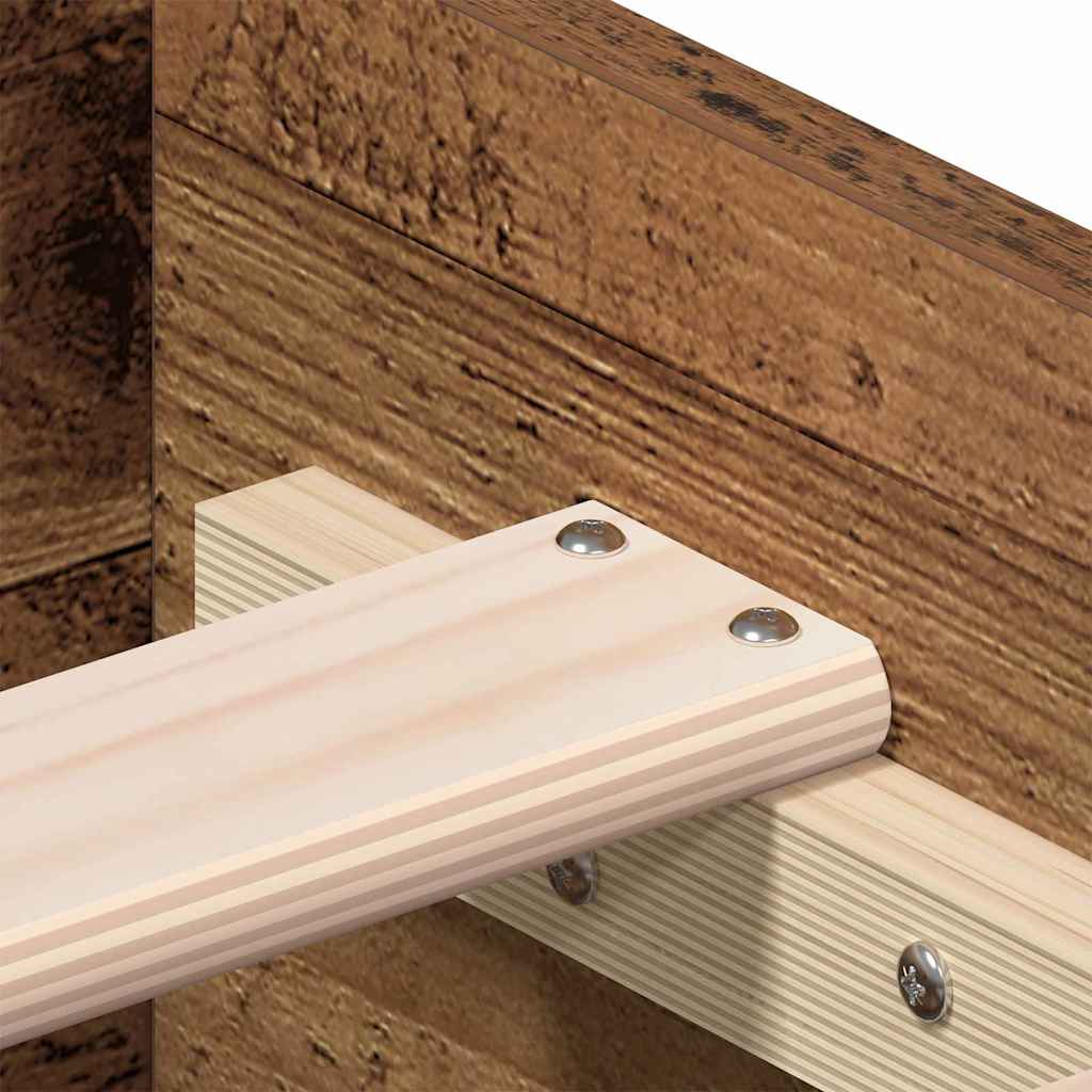 Bettrahmen mit Schubladen Altholz 135 x 190 cm Holzwerkstoff