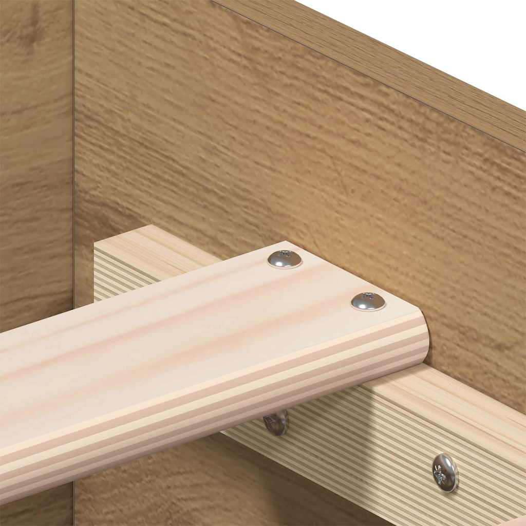 Bettrahmen Artisan-Eiche 135 x 190 cm Holzwerkstoff