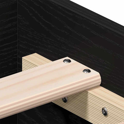 Bettgestell mit Schubladen Schwarz Eichen-Optik 120 x 190 cm