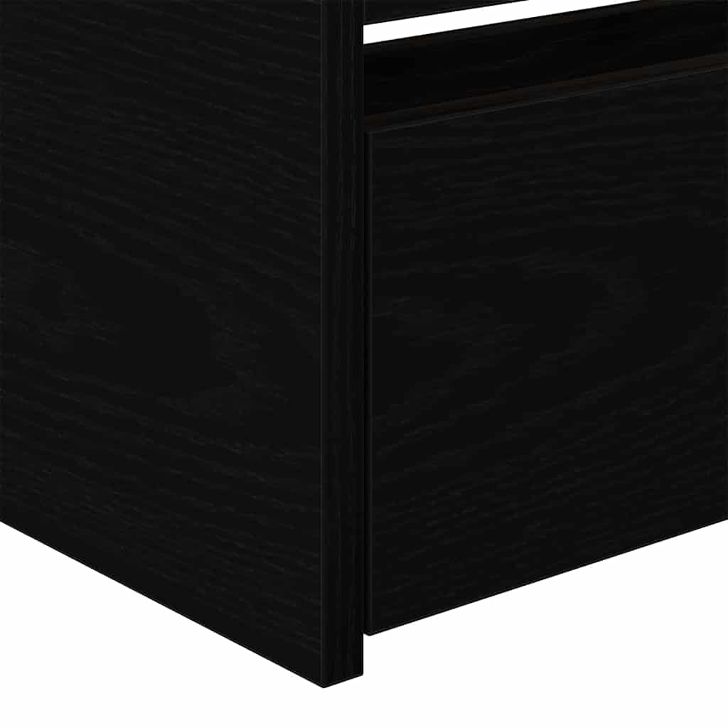 Tagesbett Schwarz Eichen-Optik 100 x 200 cm Holzwerkstoff